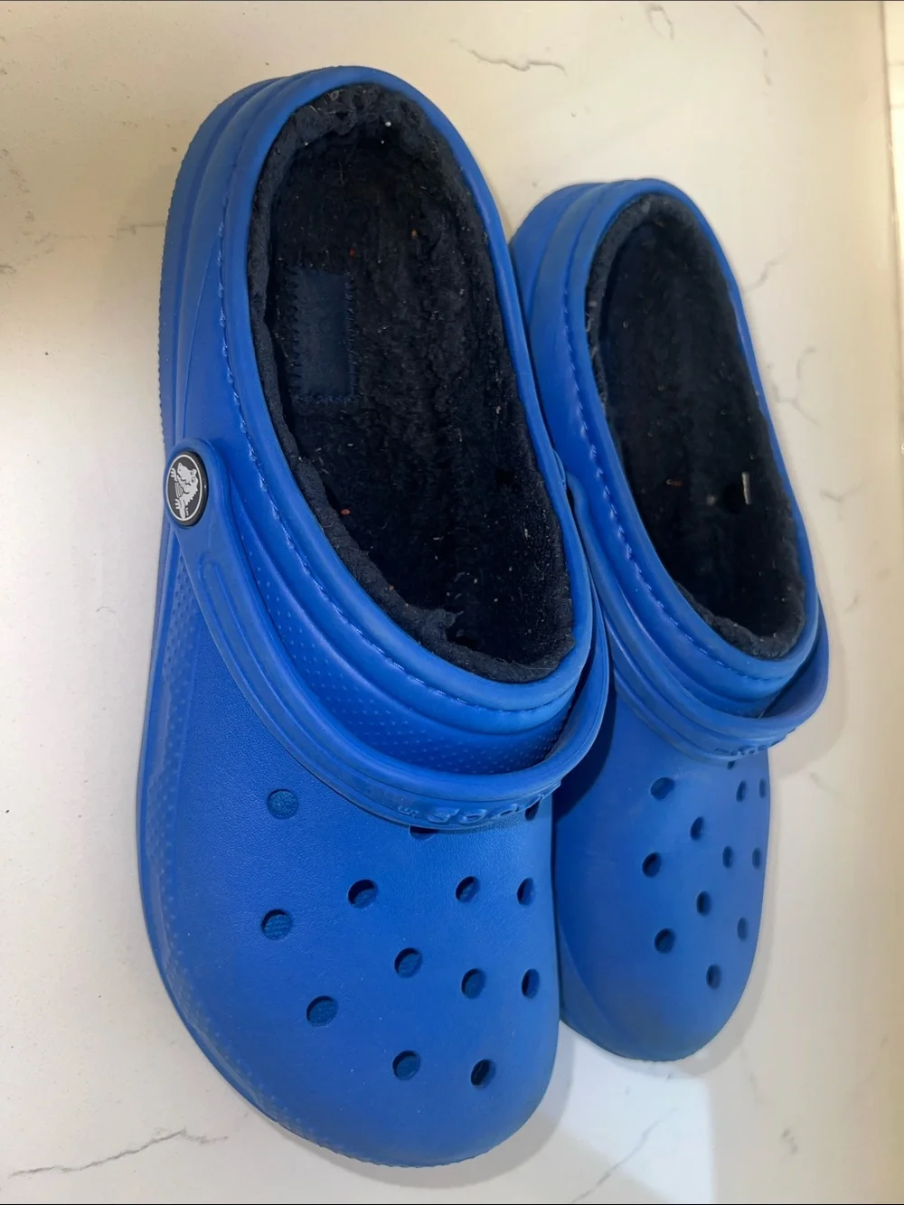 CROCS Kids Lined Clog in Bright Blue